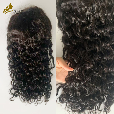 250% Densidad 20 pulgadas Wave Natural de Agua Negra HD 13 * 6 sin pegamento Peruca de encaje completo con línea de cabello natural
