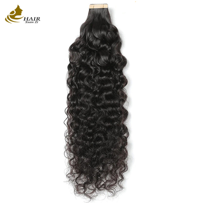20 pulgadas de cinta natural de agua negra en extensiones de cabello humano