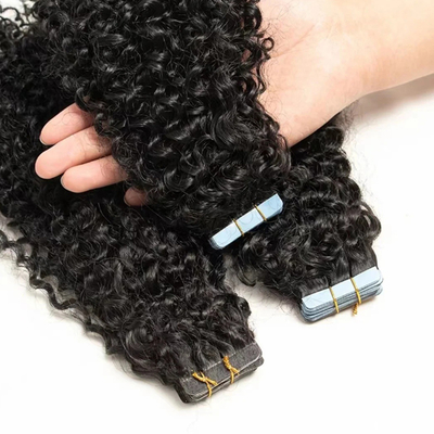 20 pulgadas de cinta natural de agua negra en extensiones de cabello humano