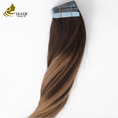 Color personalizado 100% de verdadera cinta de cabello virgen en extensiones de cabello recto extensiones de cabello humano