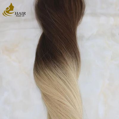 Extensiones de cabello con cinta adhesiva de cabello humano Remy 100% liso y popular, con cutícula alineada y cabello virgen