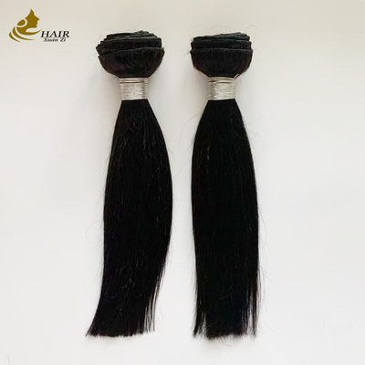 2 piezas de 10 pulgadas de pelo y HD 2 * 6 cierre de pelo cabello humano virgen natural negro recto tejido de cabello