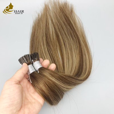 Extensiones de cabello humano I Tip, alineadas con cutícula, al por mayor