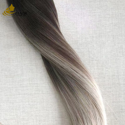 Extensiones de cabello con cinta adhesiva de 18 colores, cabello humano virgen liso