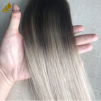 Extensiones de cabello con cinta adhesiva de 18 colores, cabello humano virgen liso