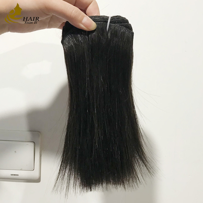 Extensiones de cabello humano virgen de alta calidad, negro natural, tejido liso